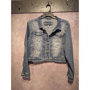 Maurices crop denim jacket XL
